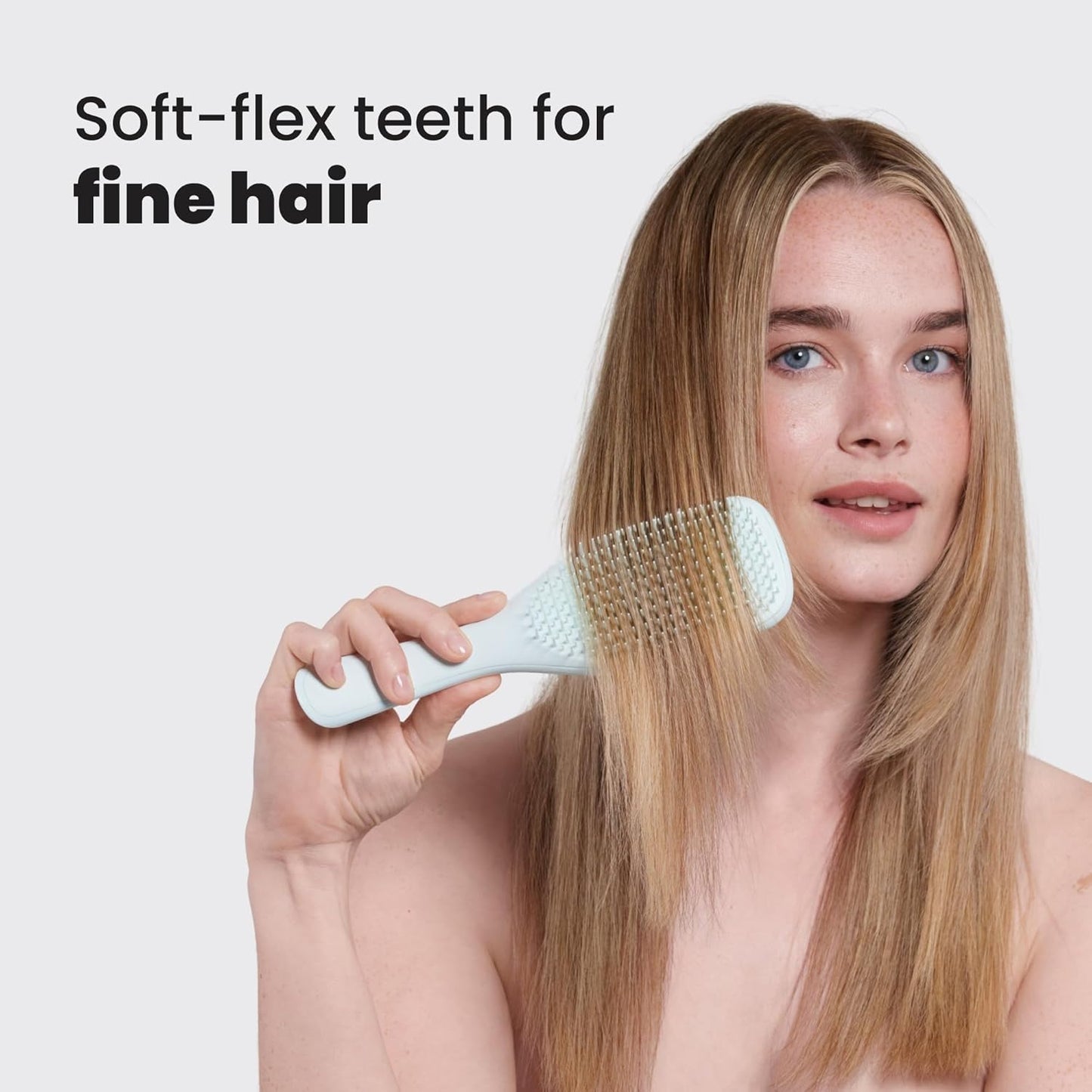 Tangle Teezer Fine Ultimate Detangler Brush, Dry & Wet Hair Brush to Detangle & Reduce Breakage for Fine Hair Types, Ice Blue