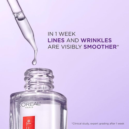 L'Oreal Paris Revitalift Hyaluronic Acid Serum - Hydrate Skin & Reduce Wrinkles | Fragrance-Free, 1 Oz