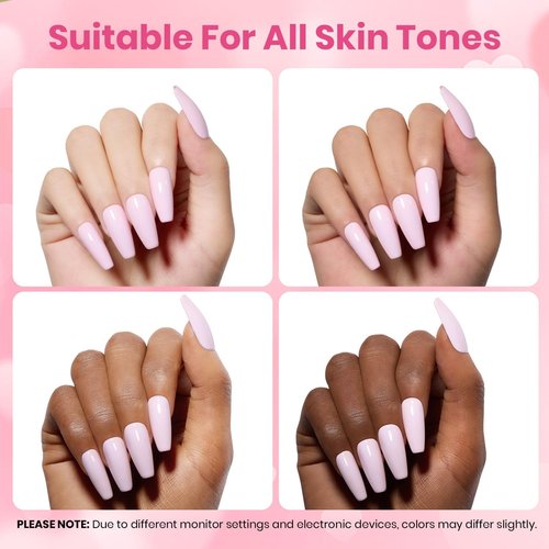 Beetles Barely Pink Gel Polish - 15ml/0.51 Fl Oz Large Capacity, Light Pink Gel Nail Polish for Spring Nails, Pastel Nail Art Salon Long Lasting Soak Off UV LED Nails Lamp Gifts for Her
