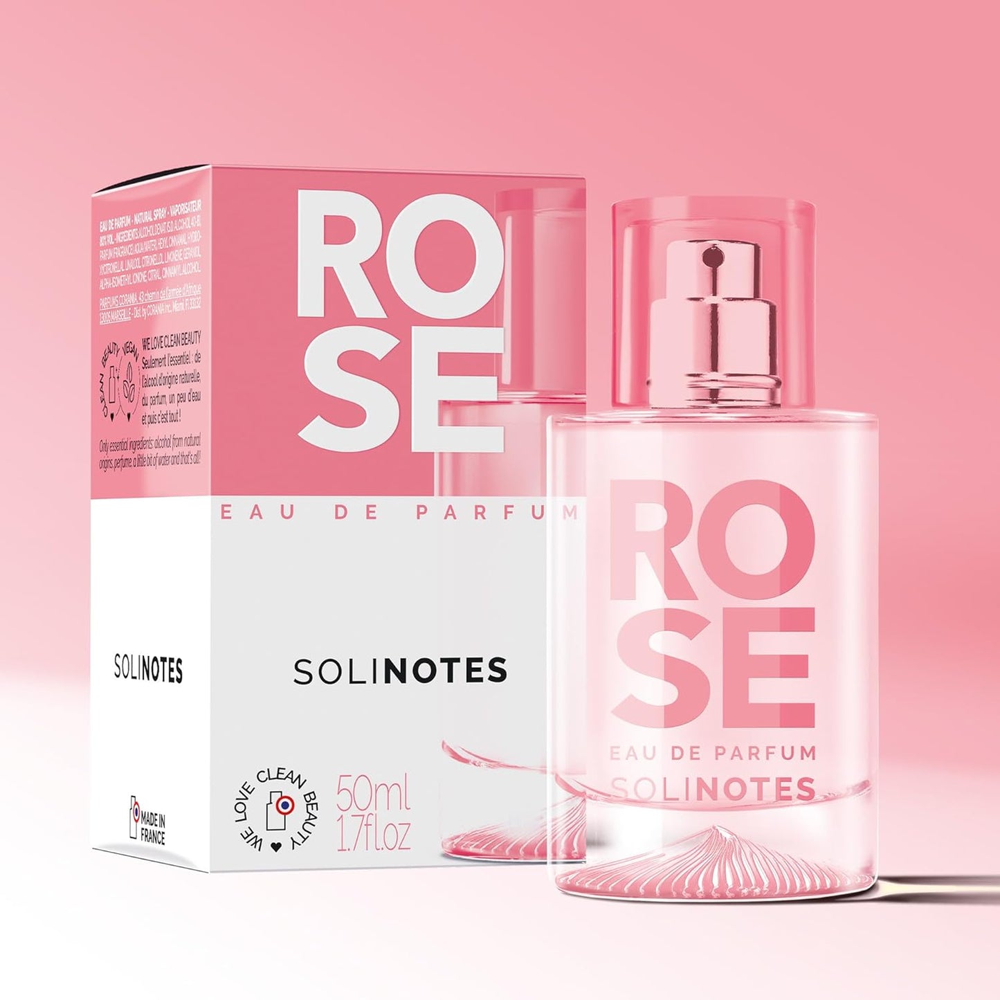 Solinotes Rose Perfume - Delicate Floral Eau De Parfum for Women | 1.7 Fl Oz, Vegan & Cruelty-Free