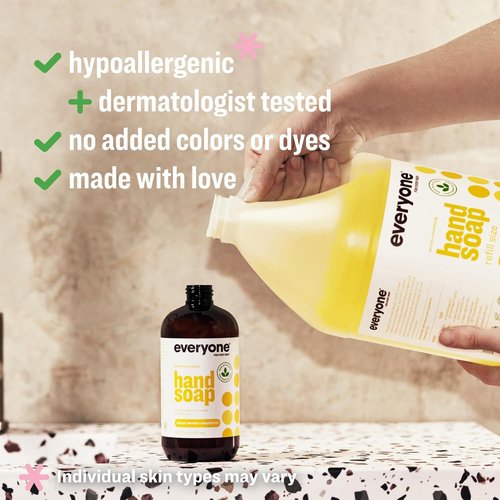 Everyone Liquid Hand Soap Refill - 1 Gallon | Meyer Lemon & Mandarin Scent with Essential Oils