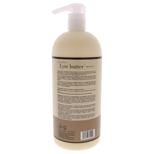 Cuccio Naturale Lyte Ultra-Sheer Body Butter - Deep Hydration Moisturizer - Milk And Honey - 32 Oz