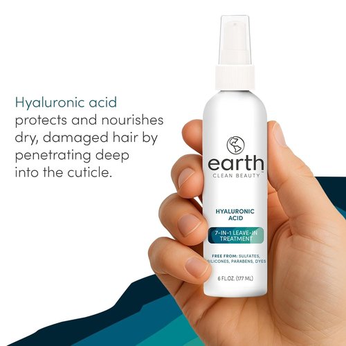Earth 7-in-1 Leave-In Treatment - Multitasking Hair Spray with Hyaluronic Acid - 6 oz, Safe for Color-Treated Hair