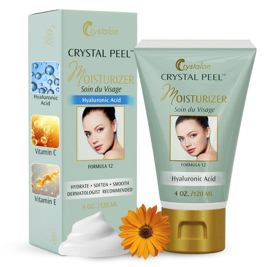 Soin Du Visage Crystal Peel Hyaluronic Acid Moisturizer - Hydrating Daily Cream for Dry Skin