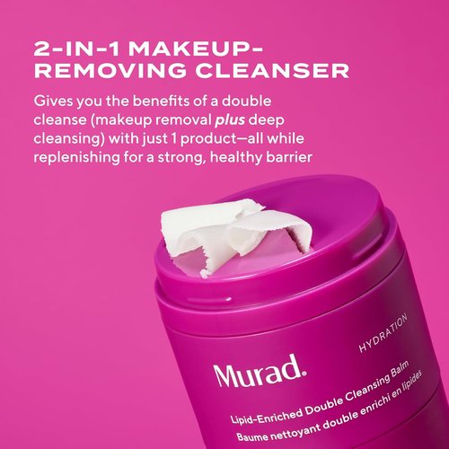Murad Lipid-Enriched Double Cleansing Balm - Hydrating Balm-to-Oil Makeup Remover | 1.7 Fl Oz