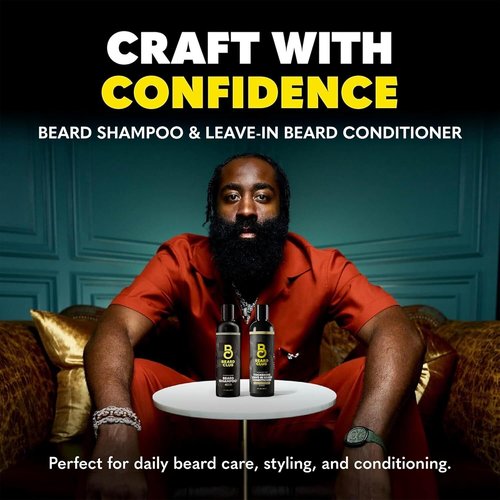 Beard Club Beard Wash & Conditioner Set - Hydrating Facial Hair Shampoo & Leave-In Conditioner for Men