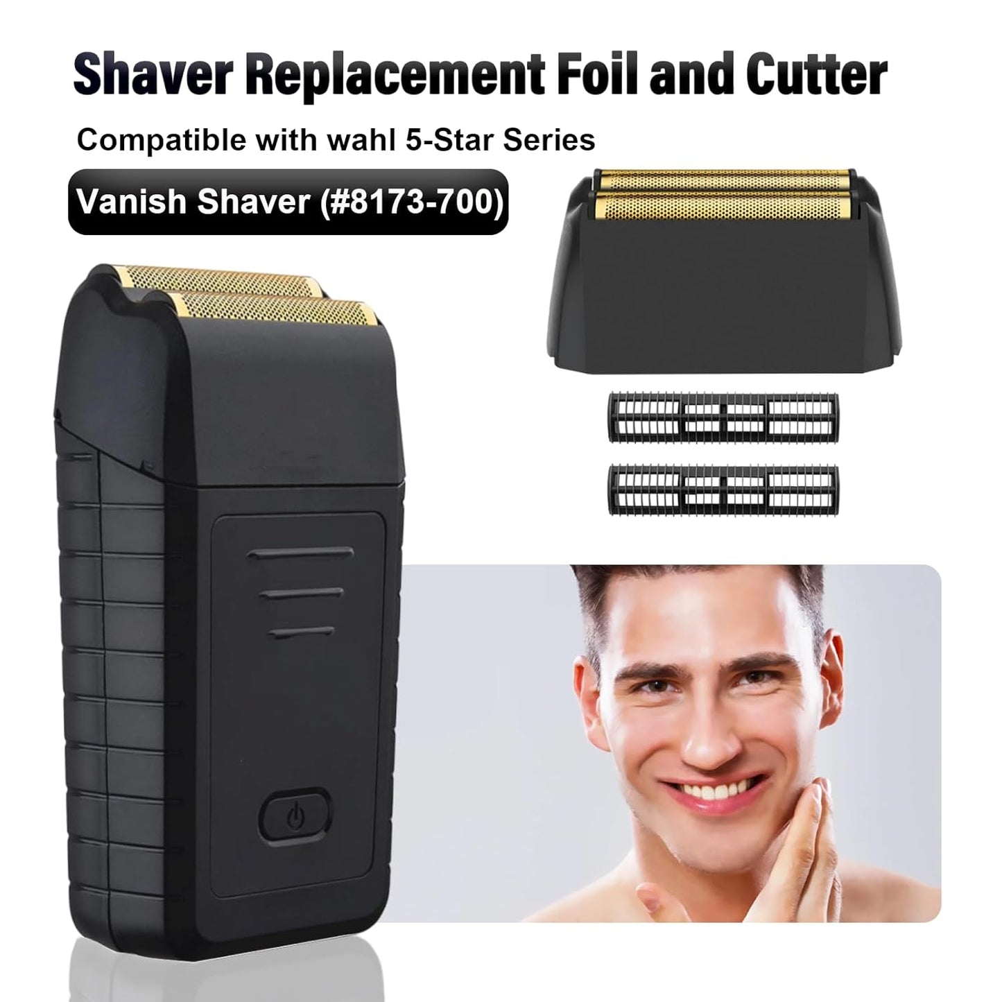 Wahl 5 Star Series Vanish Shaver Replacement Foil - Super Close Shaving Blade for Wet & Dry Use | Black