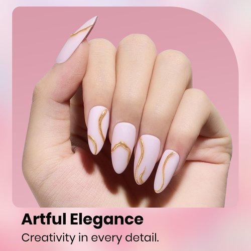 Beetles Pink Gel Nail Polish - 15ml Baby Pink Gel Polish Soak Off UV LED Needed Nail Art Manicure Salon DIY Design at Home Spring Nails Gifts for Woman