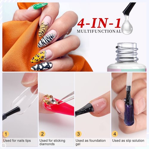 SAVILAND Gel Nail Glue: 15 ML Gel Nail Glue U V Nail Glues Super Strong Nail Glues for Press Ons, Long Lasting Nail Tips Manicure Art Tool Nail Lamp Needed
