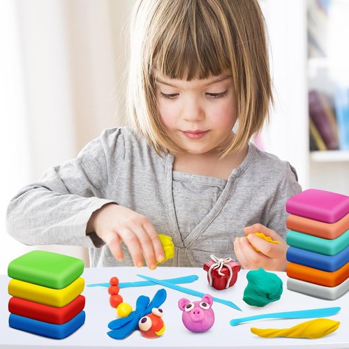 Magic Clay Air Dry Clay - 84 Vibrant Colors with Tools | Soft, Ultra-Light Modeling Clay for Kids Ages 3+