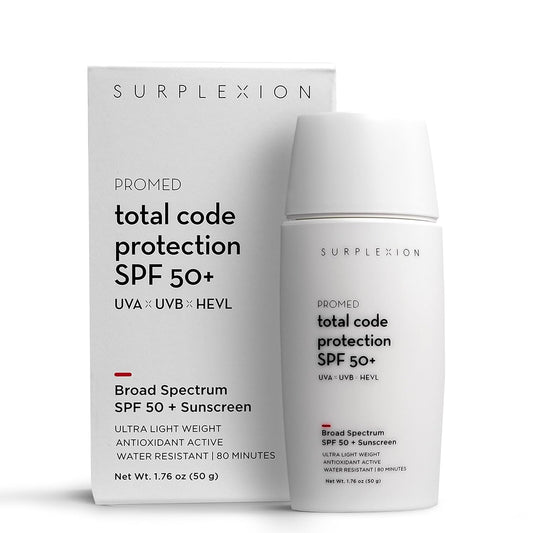 Total Code Protection SPF 50+ | Broad Spectrum Sunscreen with Zinc Oxide & Vitamin E - Lightweight Formula