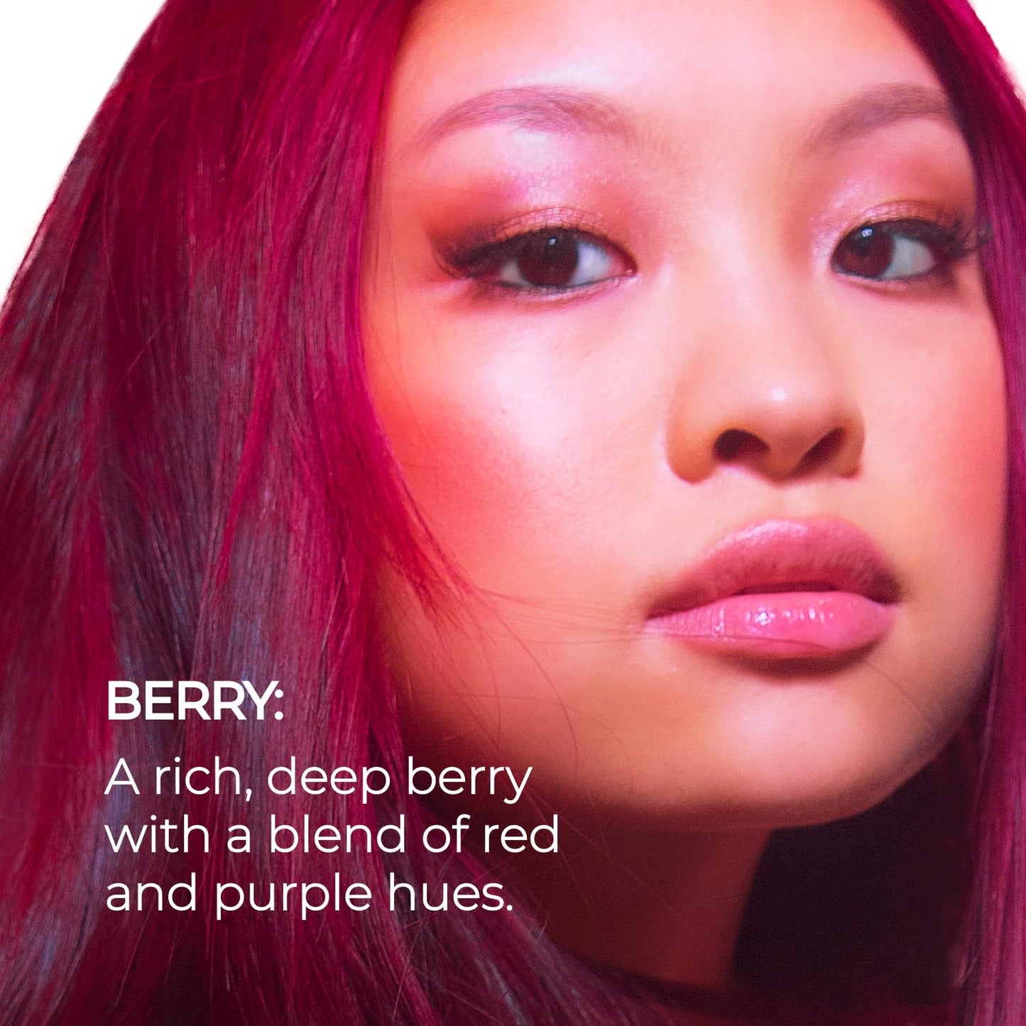 XMONDO Hair Color - Berry Semi-Permanent Color | Vegan Formula with Hyaluronic Acid, 8 Fl Oz