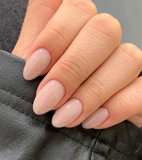 Artquee Press on Nails Short Soft Pink Almond False Tips Glossy Reusable Fake Stick on Nails Kit for Women - 30 Pcs 15 Sizes
