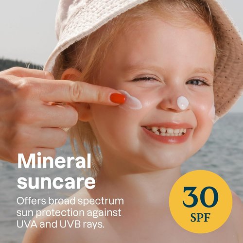 ATTITUDE Mineral Sunscreen - SPF 30 for Sensitive Skin | EWG Verified, Vegan, Unscented, 2.6 Oz