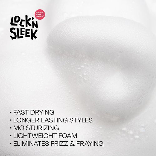 LOCK'N SLEEK Braid Foam - No Frizz Shine for Braids, Twists & Locs | Fast Drying, Lightweight, 8 Oz