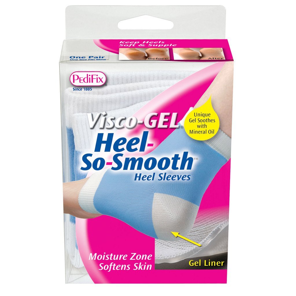 PediFix Visco-Gel Heel-So-Smooth Heel Sleeves - One Size Fits Most