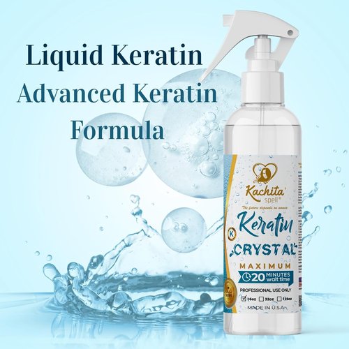 Kachita Spell Keratin Hair Straightening Treatment Spray - 20-Minute Express Formula, 16 fl oz