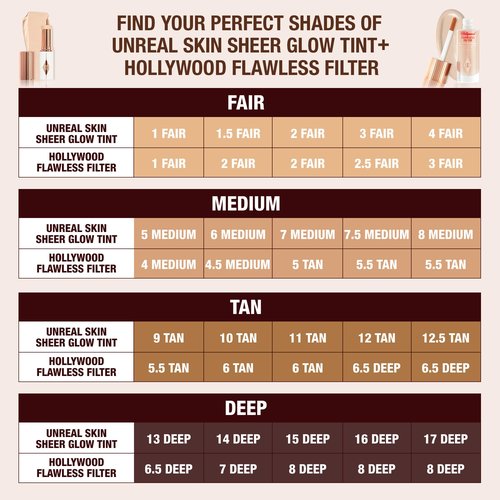 Charlotte Tilbury Hollywood Flawless Filter - Multi‑Use Makeup Primer, Complexion Booster & Illuminating Liquid Highlighter with Sheer Coverage - Smooths & Blurs Skin - 4.5 Medium