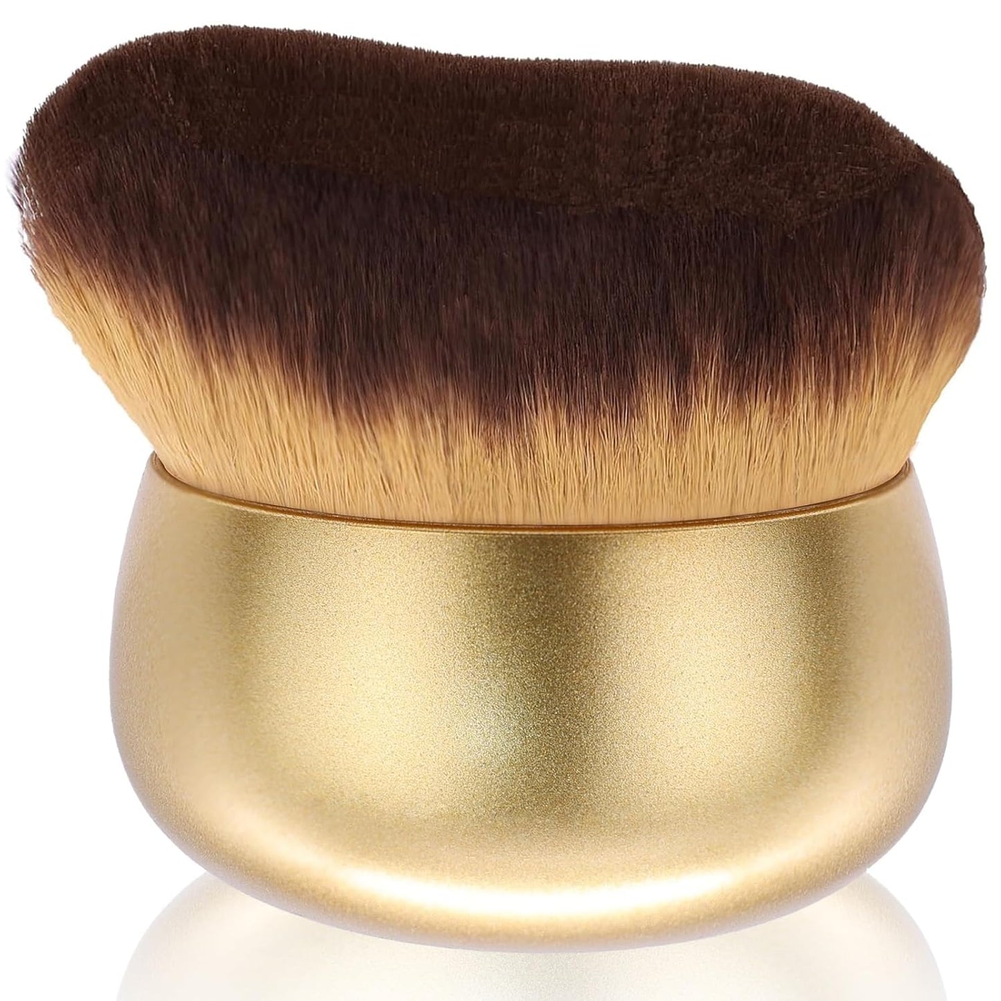 Skiennix Extra Large Body Makeup Brush - 75mm Wide-Headed Kabuki for Even Self Tanner & Bronzer Application | Gold