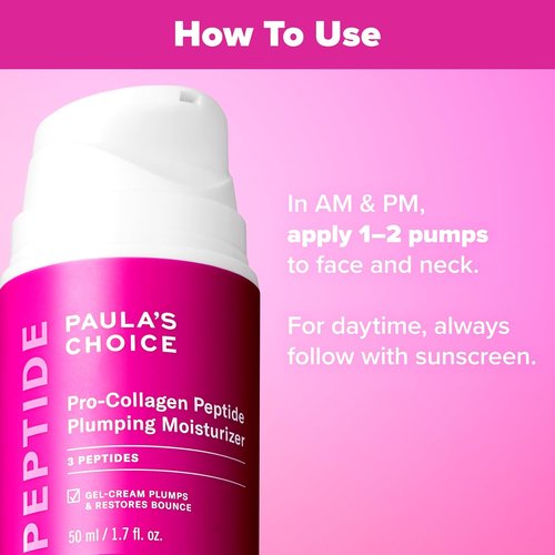 Paula's Choice Pro-Collagen Peptide Plumping Moisturizer - Lightweight Daily Gel-Cream for Deep Hydration & 20% Niacinamide Serum for Discoloration & Pore Minimization