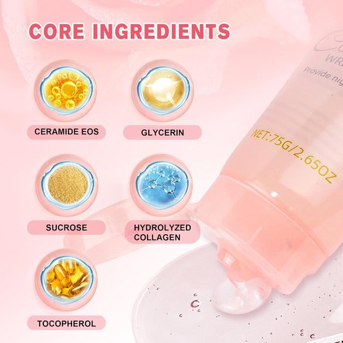 Regine Switzerland Collagen Night Wrapping Mask - Hydrolyzed Peel-Off Facial Mask for Tightening & Hydration (Pink)