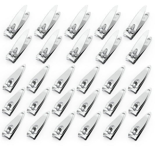 100 Pieces Nail Clippers Flat Toenail Clippers Stainless Steel Toenail Clippers Manicure Pedicure Sturdy Trimmer Set for Men and Women