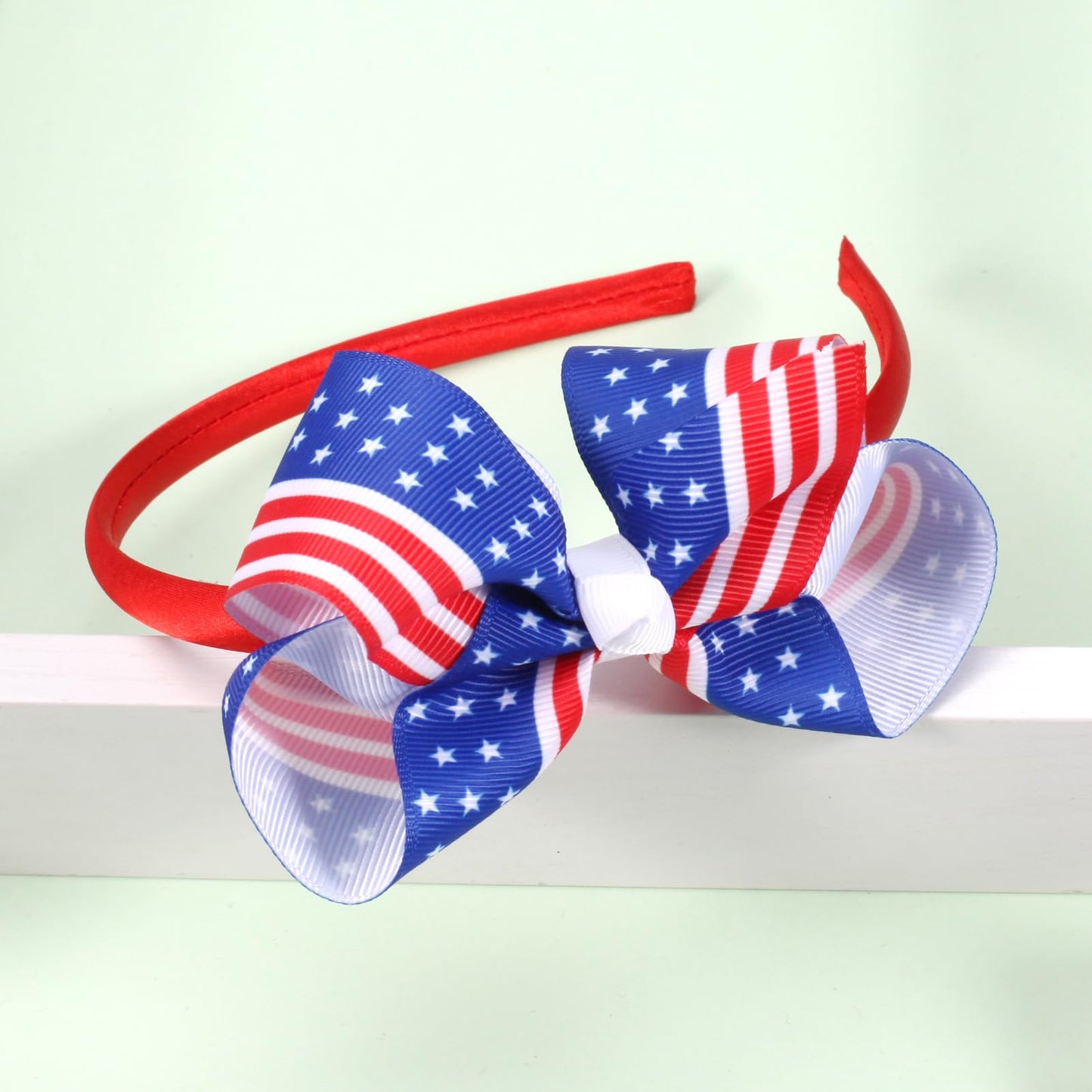 Ardorchid 4th of July Headbands Independence Day America Flag Headband USA Patriotic Bow Hair Accessories Red White and Blue Cute Hair Hoop for Women Girls Kids