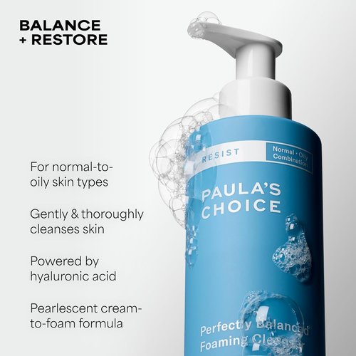 Paula's Choice RESIST Foaming Facial Cleanser - Anti-Aging Formula with Hyaluronic Acid & Aloe | 6.4 Fl Oz