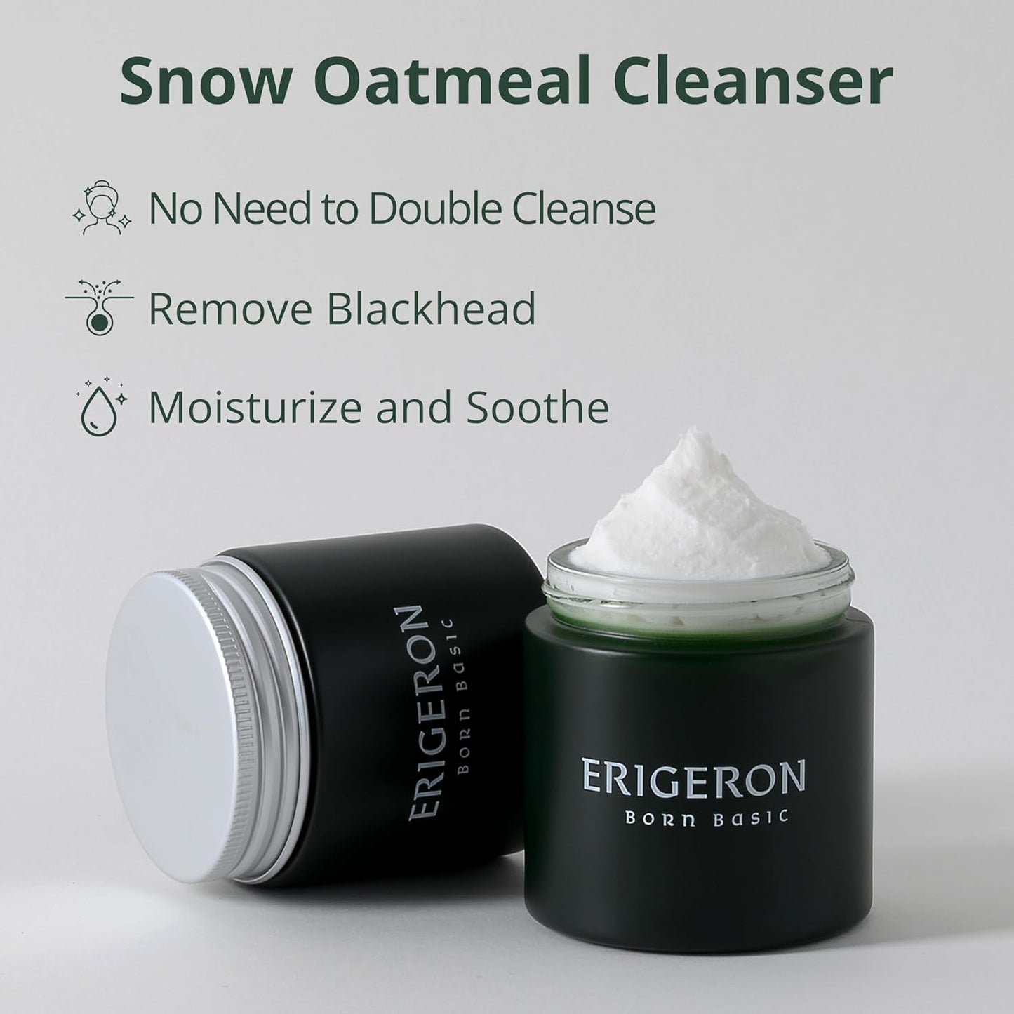 Snow Oatmeal Facial Cleansing Balm - Nourishing Cleanser with Rice Water & Greek Yogurt | 3.38 fl. oz.