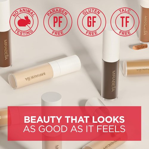Mirabella Invincible Under Eye Concealer - Full Coverage Hydrating Formula for Dark Circles & Fine Lines - Ivory I40
