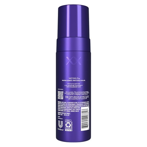 Nexxus Hy-Volume Cloud Foam - Hair Styling Foam for Lift & Volume - 5.5 fl oz with Hyaluronic Acid