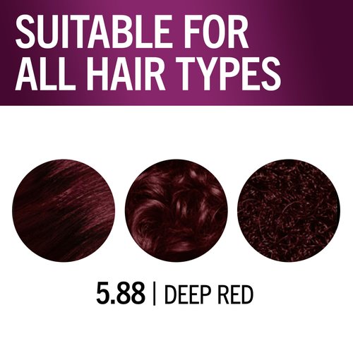 Schwarzkopf Keratin Color Permanent Hair Color, 5.88 Deep Red, 1 Application - Professionally Inspired Permanent Hair Dye, for up to 80% Less Breakage vs Untreated Hair and up to 100% Gray Coverage