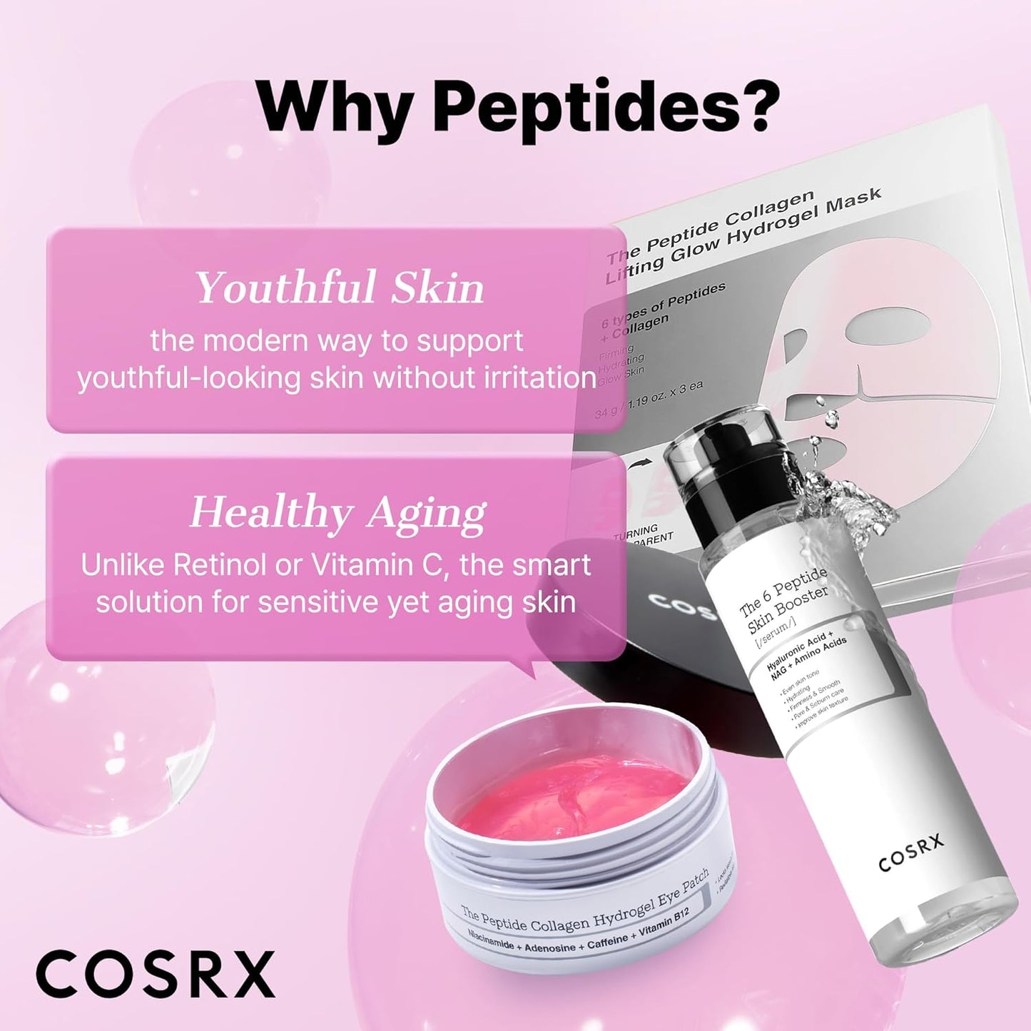 COSRX 6X Peptide Collagen Toner Serum - Revitalize Dull Skin with Copper Peptides | 5.07 Fl. Oz