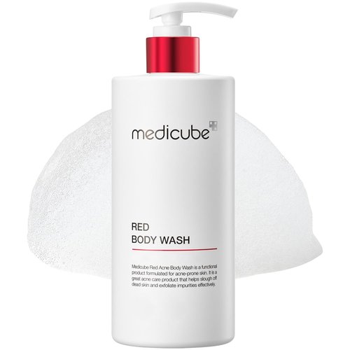 Medicube Red Body Wash - Low pH Hydrating Cleanser with Salicylic Acid & Niacinamide | 14.10 Fl. Oz for Bacne Treatment