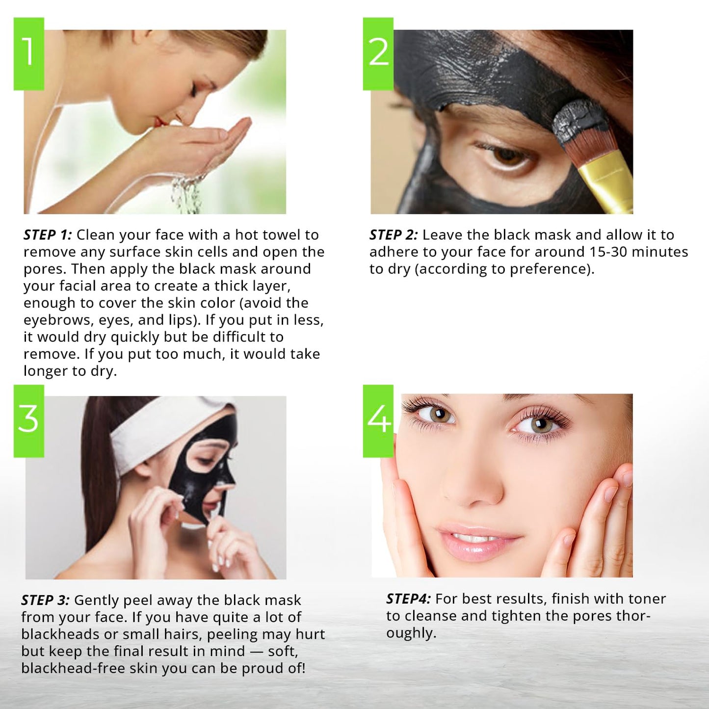 Blooskim Blackhead Remover Mask - Charcoal Peel Off Mask for Oily Skin | Refreshing Botanical Formula, 2.8 fl oz