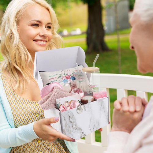 12 Pieces Christian Gifts for Women,Inspirational Gift Set, Spiritual Religious Catholic Gifts Box for Women Friends Female Sister Mom (i am)