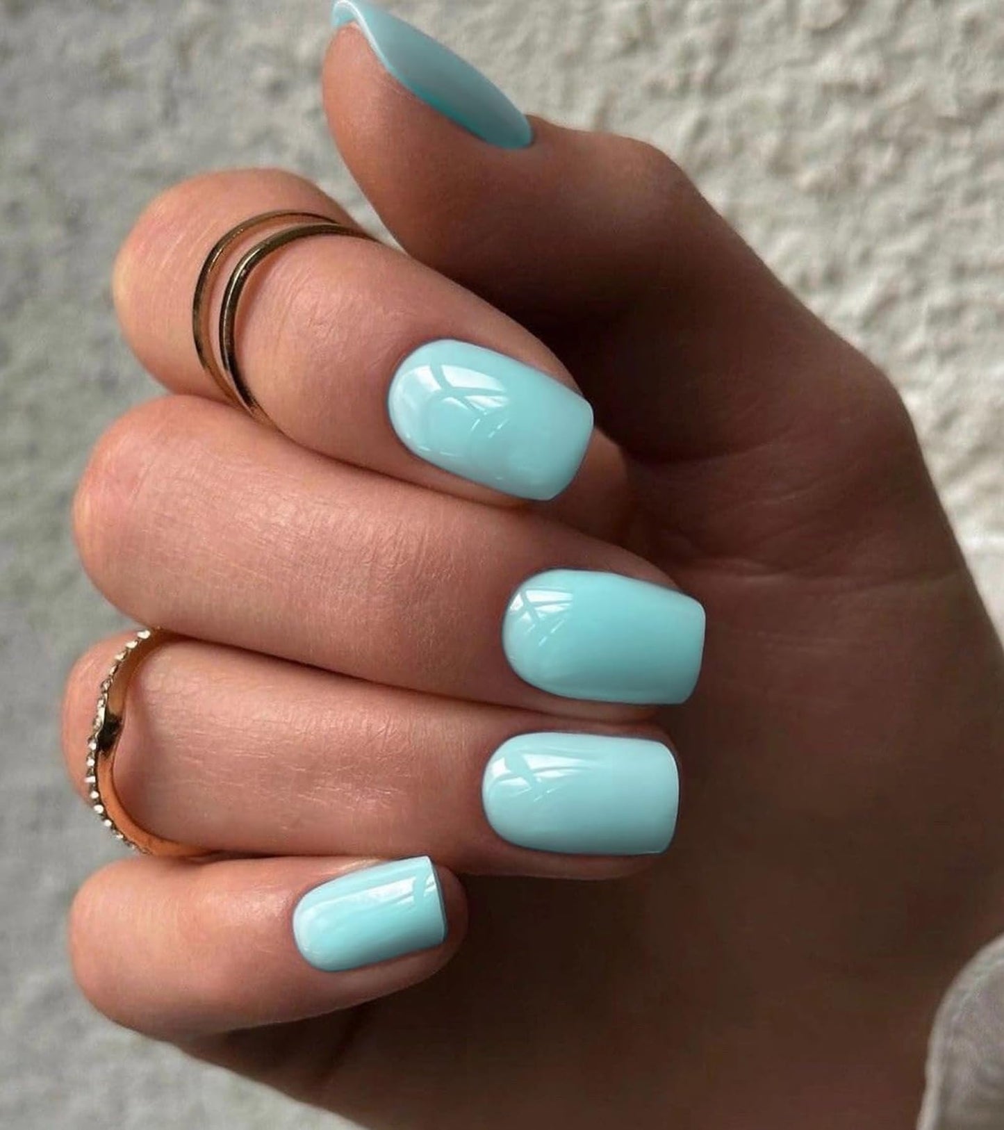 Artquee Press on Nails Short Soft Nude Square False Tips Glossy Reusable Fake Stick on Nails Kit for Women - 30 PCS 15 Sizes