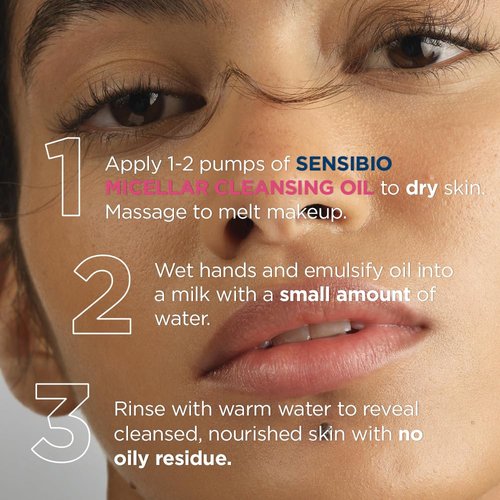 Bioderma Sensibio Micellar Cleansing Oil - Gentle Deep Cleansing Face Cleanser | 6.7 Fl Oz
