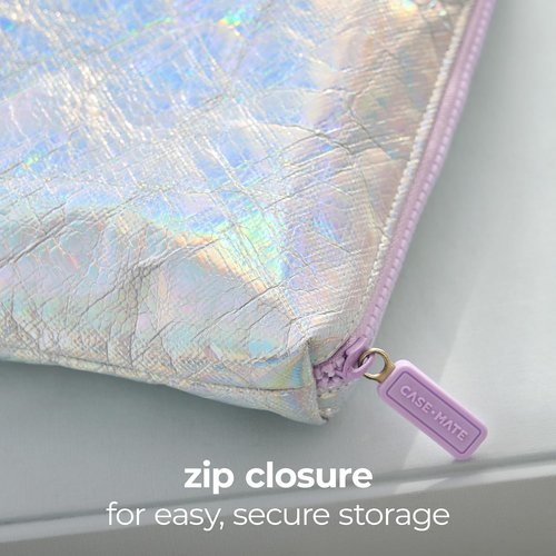 Case-Mate Essential Crinkle Makeup Bag - Waterproof Travel Pouch for Toiletries & Beach Essentials
