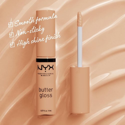 NYX Professional Makeup Butter Gloss - Non-Sticky Lip Gloss in Fortune Cookie (True Nude)