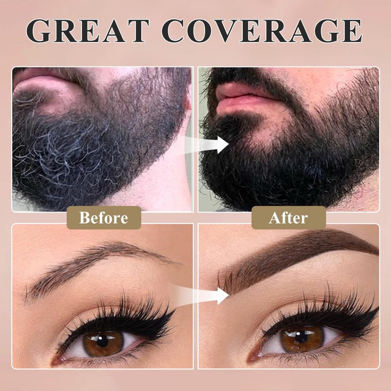 SOVONCARE Wet Hairline Powder for Women & Men - Hair Root Touch Up Powder for Grey Coverage, Thinning Hair & Bald Spots, Stays All Day - Instant Root Cover Up, Includes Brush（Medium Brown 0.14 Oz）
