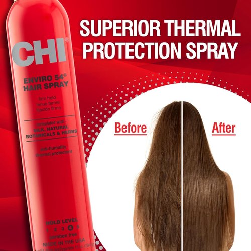 CHI Enviro 54 Hairspray - Firm Hold Lightweight Spray for Secure Hairstyles | 10 Oz, Sulfate-Free
