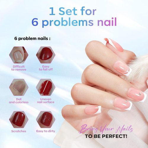 Modelones Gel Top Coat - 2026 Upgrade Super Shiny No Wipe Base & Top Gel Polish | 15 ml