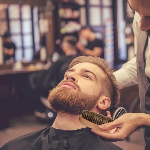 Boar Bristle Beard Brush for Men - Compact Wooden Mustache Brush for Travel | Soft Bristles
