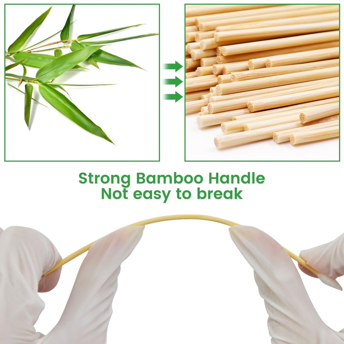 Precision Long Cotton Swab 500 Count, Pointed Cotton swabs 6 Inch- Biodegradable Bamboo Cotton Swabs - Versatile Cotton Tipped Applicators for Intricate Work Gun Cleaning Makeup Nails