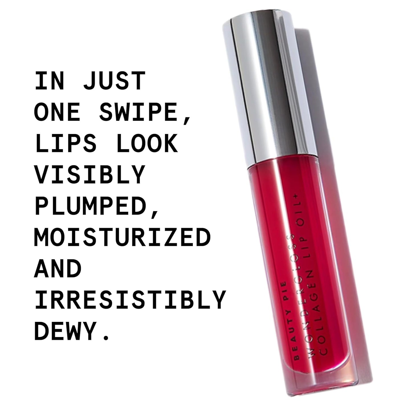 Beauty Pie Wondergloss Collagen Lip Oil - Hydrating & Plumping Non-Sticky Gloss with Cherry & Hibiscus | 0.13 fl oz