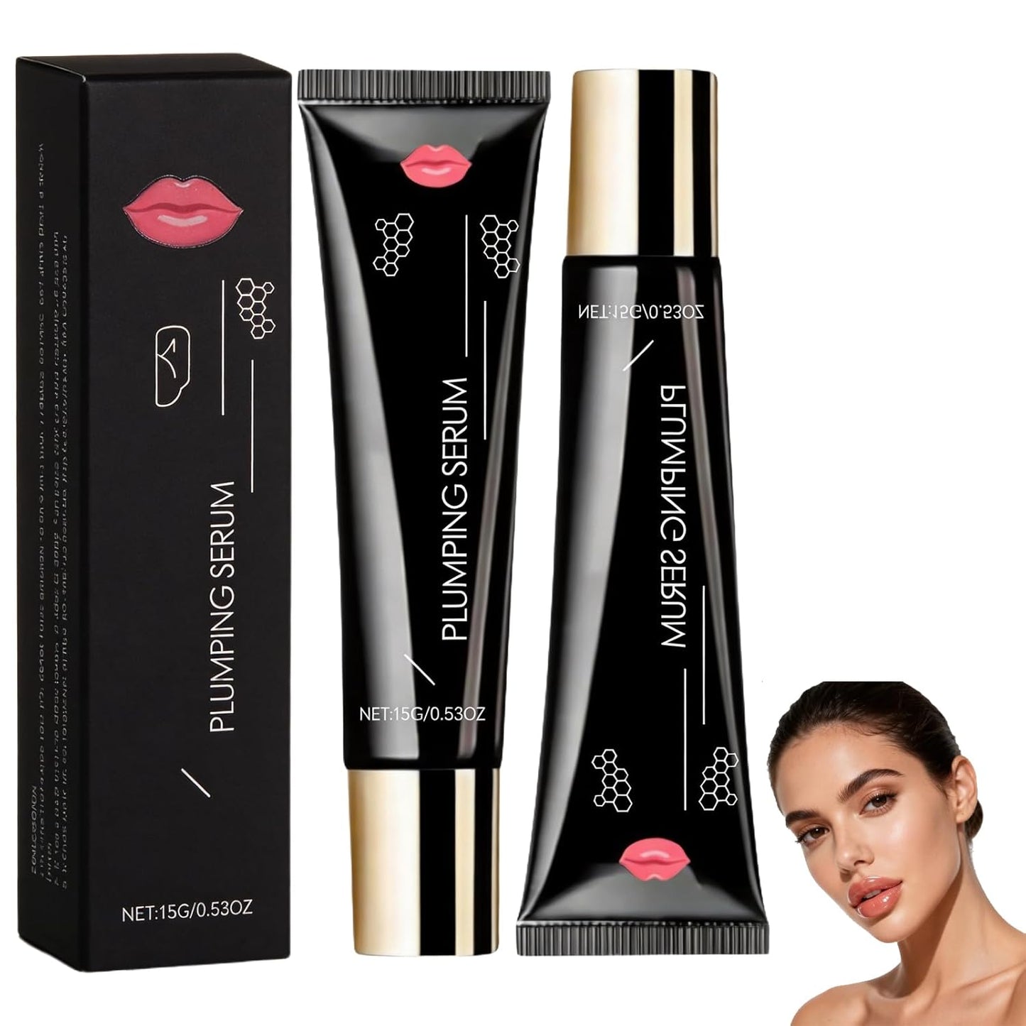 Skiennix Lip Plumper Oil - Long-Lasting Hydration & Instant Volume for Dry, Dark Lips | 2PCS