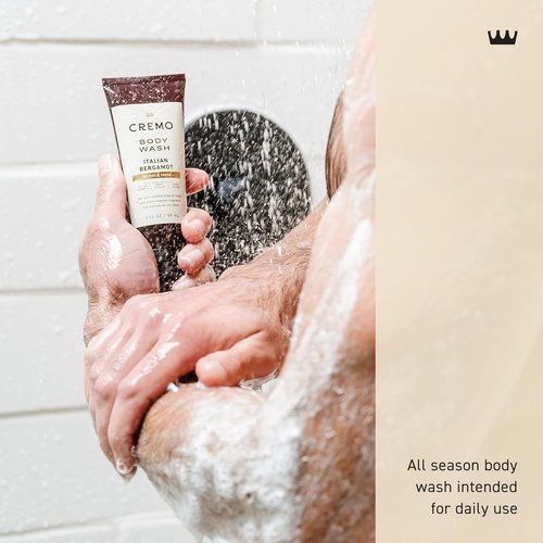 Cremo Italian Bergamot Body Wash - Rich Lathering Formula for Men | Travel Size 3 Fl Oz