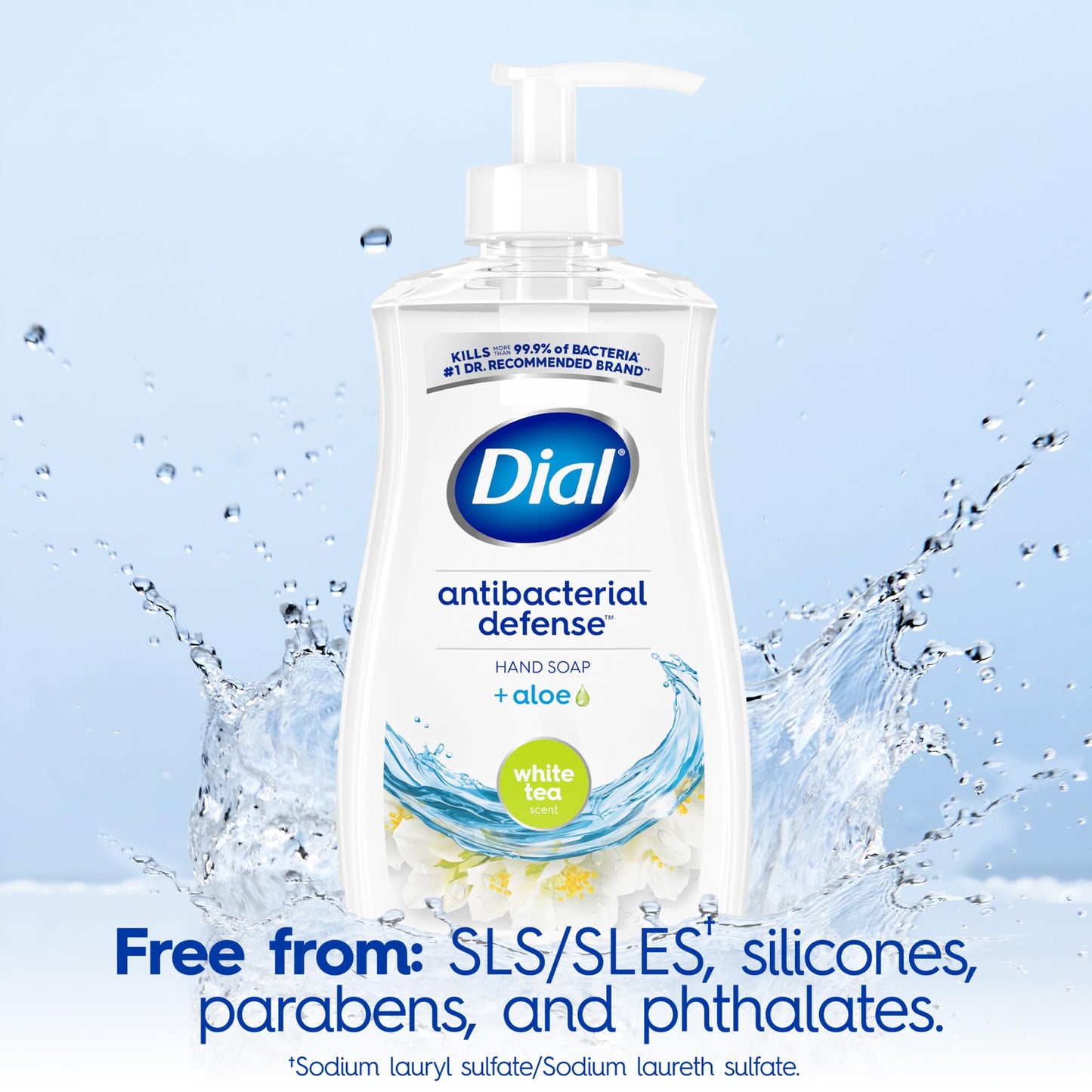 Dial Antibacterial Liquid Hand Soap, Spring Water, 11 fl oz (Pack of 4)