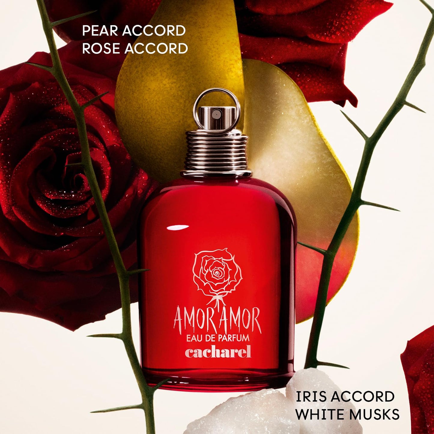 Cacharel Amor Amor Eau de Parfum Spray - Floral Fruity Chypre Fragrance with Bergamot, Rose & Cedar Notes